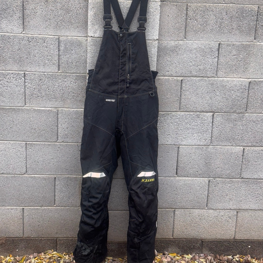 Klim Black Gore-Tex Ski Bib Snow Pants Snowboard Bib Tall Large